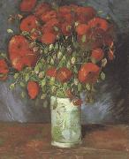 Vincent Van Gogh Vase wtih Red Poppies (nn040 oil painting picture wholesale
